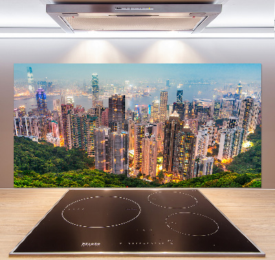 Crédence en verre avec motif Hong Kong