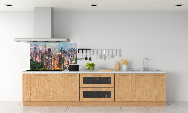 Crédence en verre avec motif Hong Kong