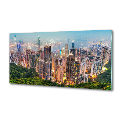 Crédence en verre avec motif Hong Kong