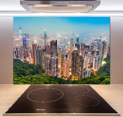Crédence en verre avec motif Hong Kong