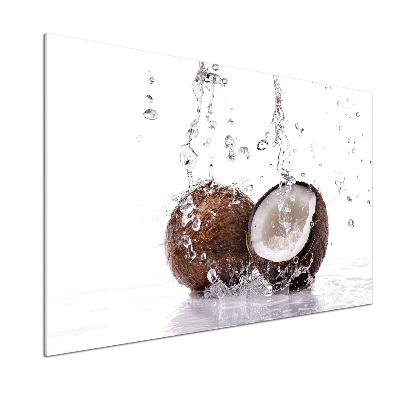 Crédence cuisine en verre trempé Noix de coco et eau