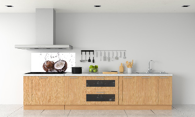 Crédence cuisine en verre trempé Noix de coco et eau
