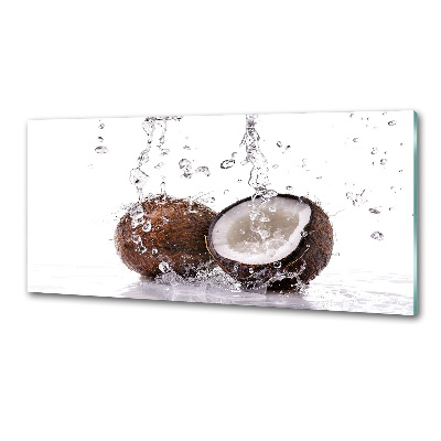Crédence cuisine en verre trempé Noix de coco et eau