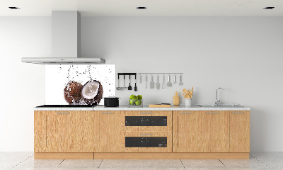 Crédence cuisine en verre trempé Noix de coco et eau