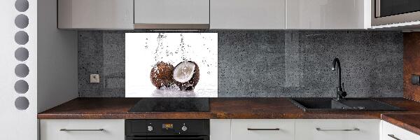 Crédence cuisine en verre trempé Noix de coco et eau