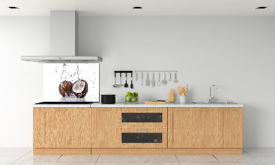 Crédence cuisine en verre trempé Noix de coco et eau