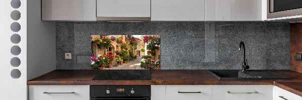 Crédence cuisine en verre trempé Jolie rue