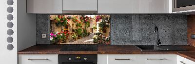 Crédence cuisine en verre trempé Jolie rue