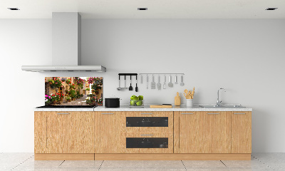 Crédence cuisine en verre trempé Jolie rue