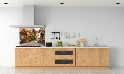 Crédence cuisine en verre trempé Jolie rue