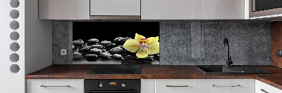 Crédence en verre cuisine Orchidée