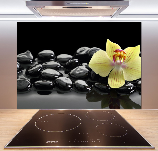 Crédence en verre cuisine Orchidée