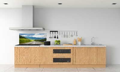 Crédence de cuisine en verre Une route dans les montagnes