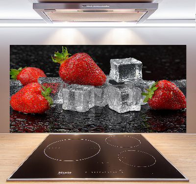 Crédence de cuisine Fraises sur glace