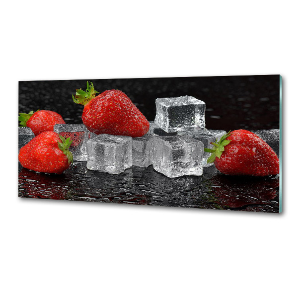 Crédence de cuisine Fraises sur glace