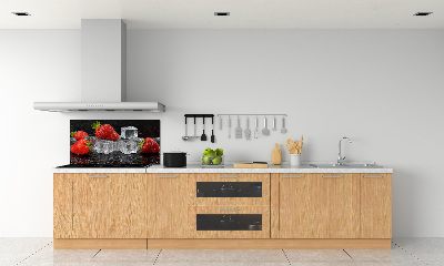 Crédence de cuisine Fraises sur glace