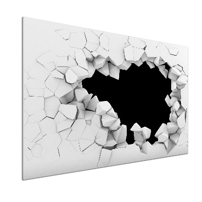 Crédence en verre cuisine Trou dans le mur