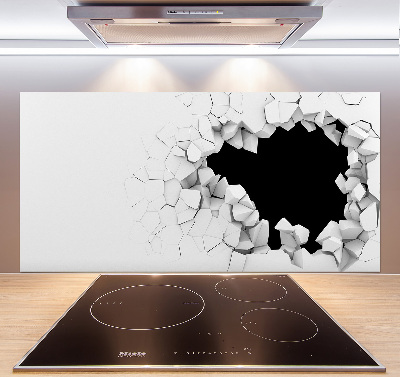 Crédence en verre cuisine Trou dans le mur