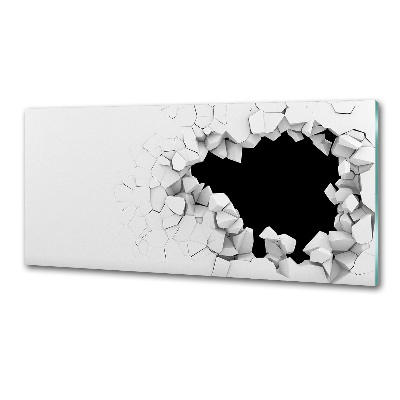 Crédence en verre cuisine Trou dans le mur