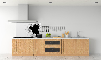 Crédence en verre cuisine Trou dans le mur