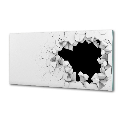 Crédence en verre cuisine Trou dans le mur