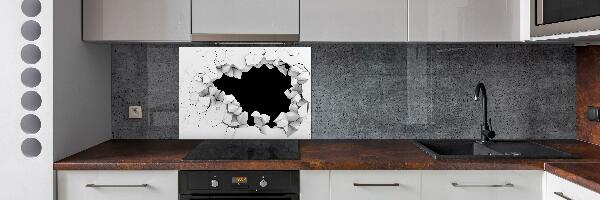 Crédence en verre cuisine Trou dans le mur