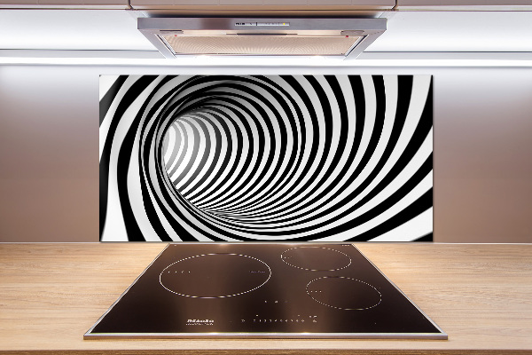Crédence en verre avec motif Tunnel 3D