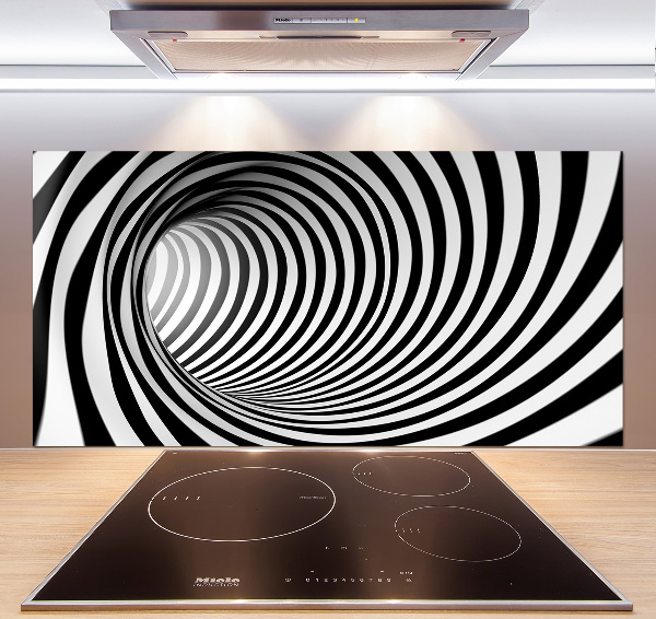 Crédence en verre avec motif Tunnel 3D