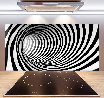 Crédence en verre avec motif Tunnel 3D