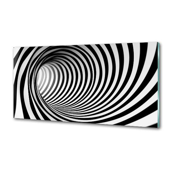 Crédence en verre avec motif Tunnel 3D