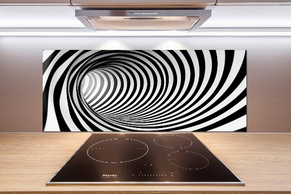 Crédence en verre avec motif Tunnel 3D