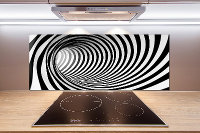 Crédence en verre avec motif Tunnel 3D