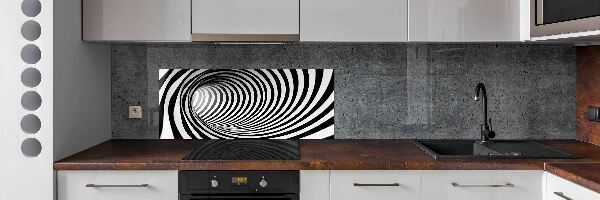 Crédence en verre avec motif Tunnel 3D