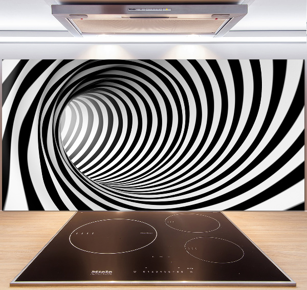 Crédence en verre avec motif Tunnel 3D