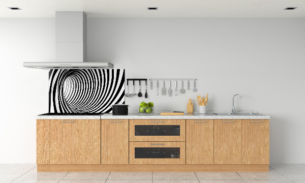 Crédence en verre avec motif Tunnel 3D