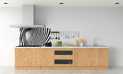 Crédence en verre avec motif Tunnel 3D