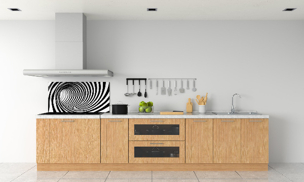 Crédence en verre avec motif Tunnel 3D