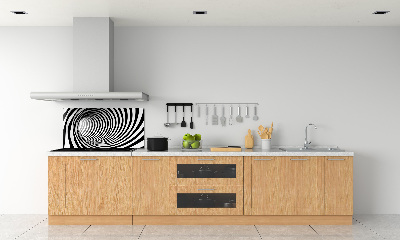 Crédence en verre avec motif Tunnel 3D