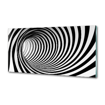 Crédence en verre avec motif Tunnel 3D
