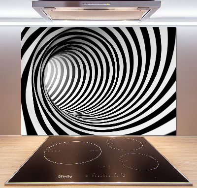 Crédence en verre avec motif Tunnel 3D