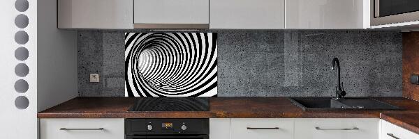 Crédence en verre avec motif Tunnel 3D
