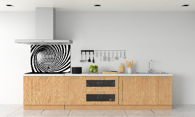Crédence en verre avec motif Tunnel 3D