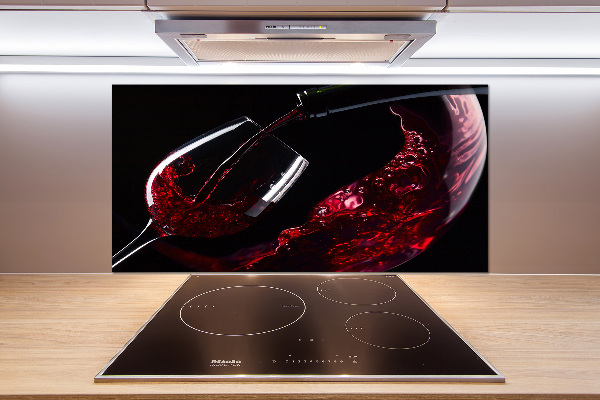 Crédence en verre avec motif Vin rouge