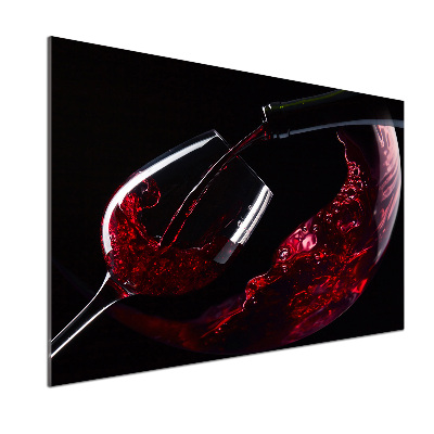 Crédence en verre avec motif Vin rouge