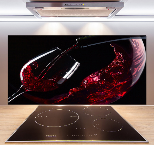 Crédence en verre avec motif Vin rouge