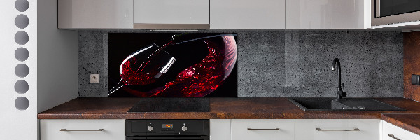 Crédence en verre avec motif Vin rouge
