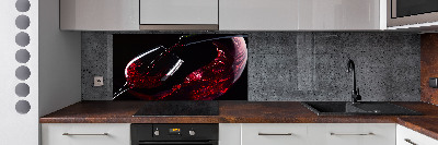 Crédence en verre avec motif Vin rouge