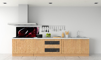 Crédence en verre avec motif Vin rouge