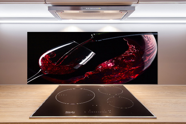 Crédence en verre avec motif Vin rouge