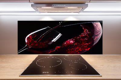 Crédence en verre avec motif Vin rouge